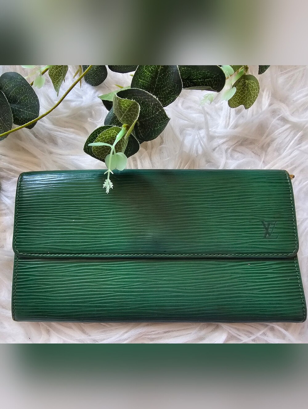 Louis Vuitton Green Epi Long Wallet